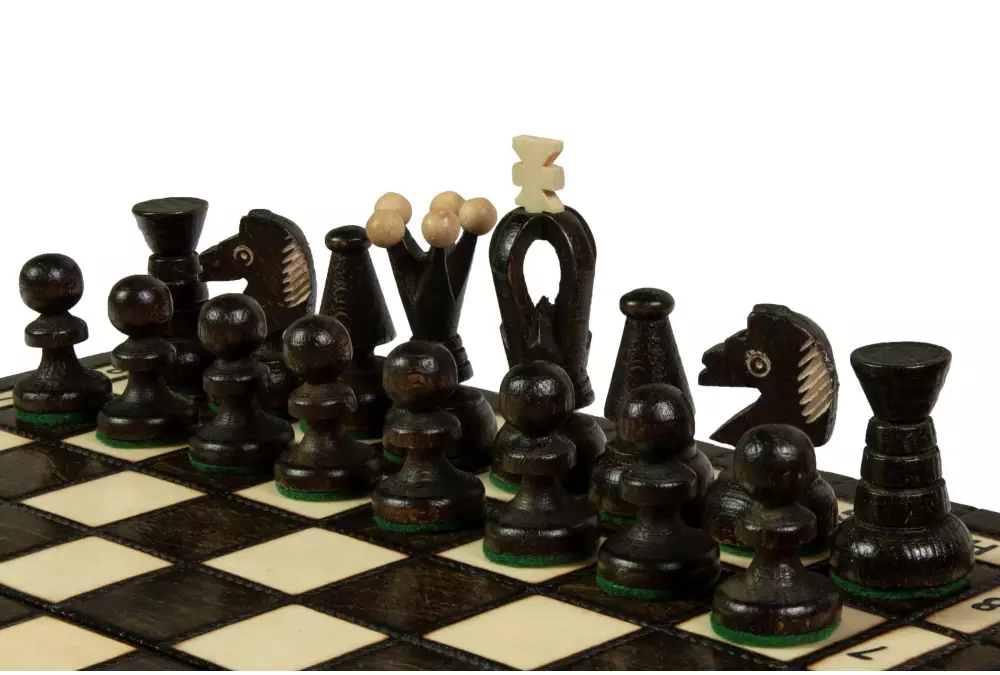 SZACHY KRÓLEWSKIE MAŁE (30x30cm) klonowe, ozdobne